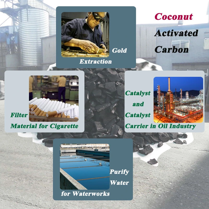 Wholesale Iodine 1000-1100mg/G Coconut Shell Based Activated Carbon Price for Gold Mining Industry
