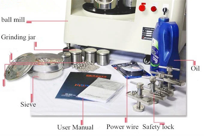 High Energy Lab Scale Herb Soil Grinding Fine Dry Micron Powder Grinder Milling Machine Planetary Industrial Ball Mill
